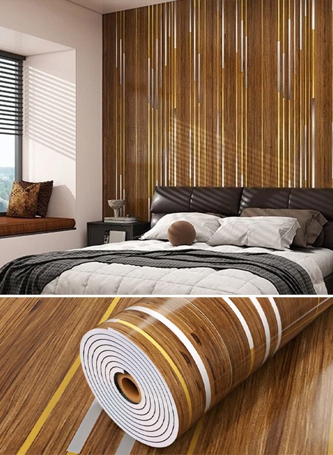 نوايوو ألواح جدارية فاخرة ثلاثية الأبعاد، مقاس 23.6 بوصة × 118 بوصة، ألواح جدارية مقاومة للماء، سهلة اللصق، ورق جدران ذاتي اللصق لتزيين الجدران، مناسبة لغرفة المعيشة، غرفة النوم، المكتب، جدار خلفية التلفزيون (J029) - Image 1